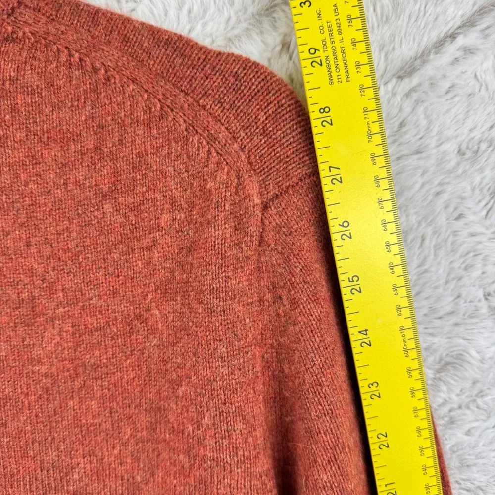Banana Republic Sweater Mens Large‎ Burnt Orange Wool Cashmere Angora Luxury